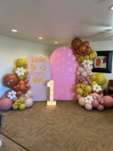 Groovy themed birthday party Brandon